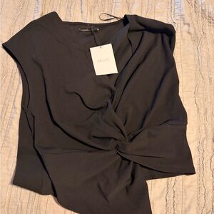 Deluc Women's Elegant Black Twist Blouse